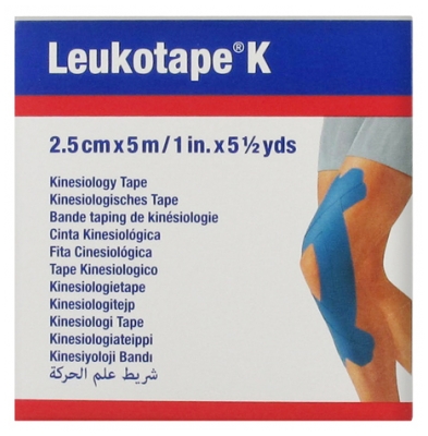 Essity Leukotape K Elastic Adhesive Tape 2,5cm x 5m - Colour: Blue
