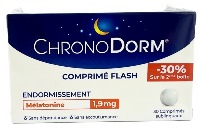 Laboratórios IPRAD ChronoDorm Melatonina 1,9 mg Pack de 2 x 30 Comprimidos Sublinguais