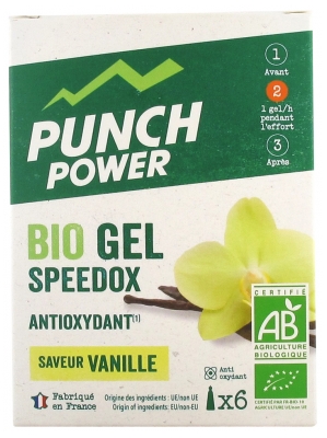 Punch Power Organic Gel Speedox 6 Tubes of 25g - Flavour: Vanilla