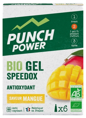 Punch Power Organic Gel Speedox 6 Tubes of 25g - Flavour: Mango