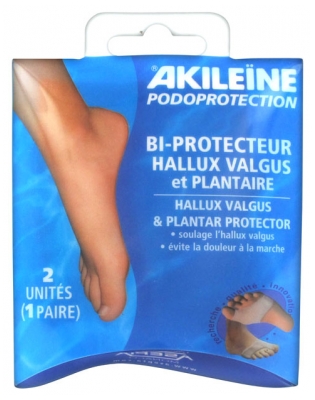 Akileïne Podoprotection Bi-Protecteur Hallux Valgus et Plantaire 1 Paire