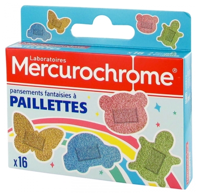 Mercurochrome Glitter Dressings 4 Vormen 16 Dressings