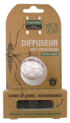 Manouka Boule Diffuseur Anti-Moustiques + Recharge 6 ml