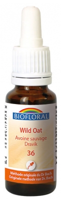Biofloral Bach Flower Remedies 36 Wild Oat Organic 20 ml
