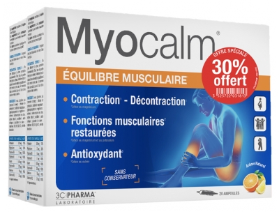 3C Pharma Myocalm Équilibre Musculaire Lot de 2 x 20 Ampoules