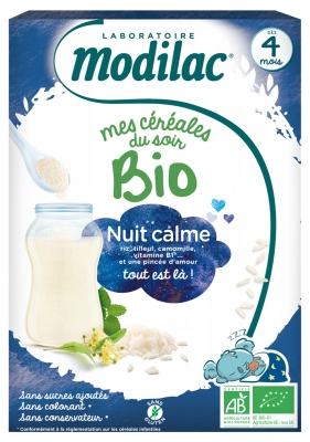 Modilac Mes Céréales du Soir Bio From 4 Months Calm Night 250g