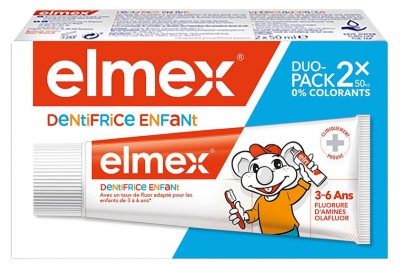 Elmex Dentifrice Enfant Lot de 2 x 50 ml