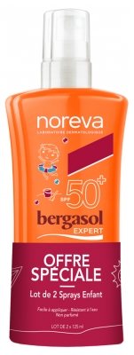 Noreva Bergasol Expert Children Spray Invisible Finish SPF50+ 2 x 125ml