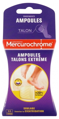 Mercurochrome Pensos para Bolhas nos Calcanhares Extremo 4 Pensos
