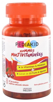 Pediakid Gummies Multivitaminés 60 Oursons