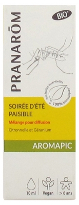 Pranarôm Aromapic Soirée D'Eté Paisible Mixture for Bio Diffusion 10 ml