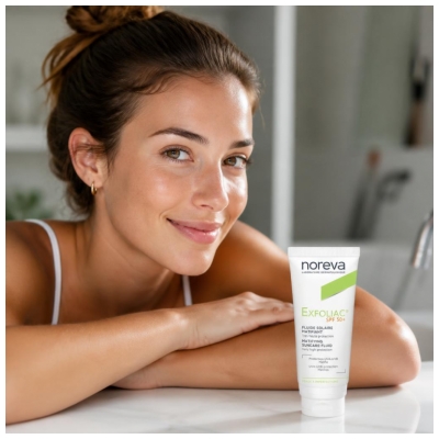 Noreva Exfoliac Fluide Solaire Matifiant SPF50+ 40 ml