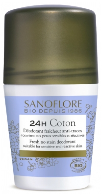 Sanoflore 24H Cotton Freshness Deodorant Roll-on Organic 50ml