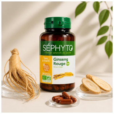 Séphyto Ekologiskt Rött Ginseng 200 Kapslar