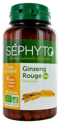 Séphyto Ginseng Rosso Biologico 200 Capsule