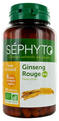 Séphyto Luomu Punainen Ginseng 200 Kapselia