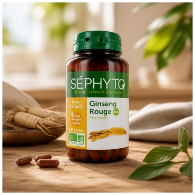 Séphyto Organic Red Ginseng 200 Capsules