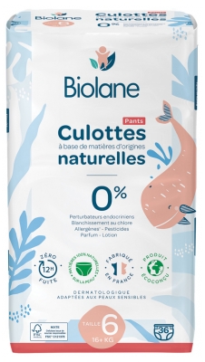 Biolane Culottes Naturelles 36 Culottes Taille 6 (+16 kg)