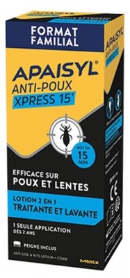 Apaisyl Anti-Poux Xpress 15' Lotion 2en1 200 ml