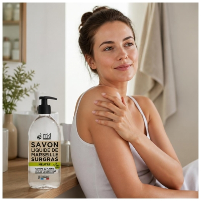 MKL Green Nature Neutral Marseille Liquid Soap Fragrance Free 1 L