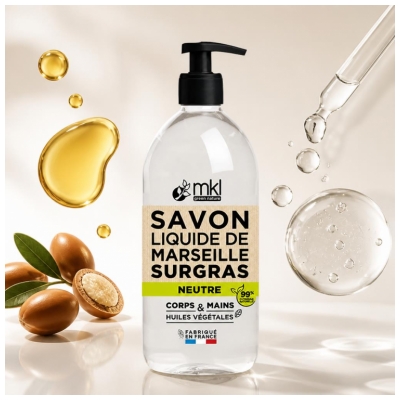 MKL Green Nature Neutral Marseille Liquid Soap Fragrance Free 1 L