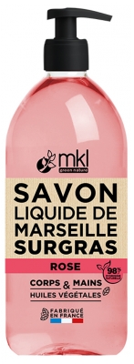 MKL Green Nature Savon Liquide de Marseille Surgras Rose 1 L