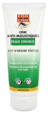 Cinq sur Cinq Crème Anti-Moustiques Peaux Sensibles 100 ml