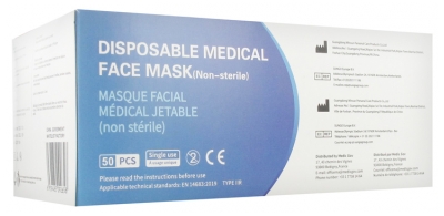 Médi-Santé Masque Facial Médical Jetable EFB 98% 50 Masques