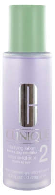 Clinique Eksfolierende Lotion Trin 2 Morgen og Aften Tør til Kombineret Hud 200 ml