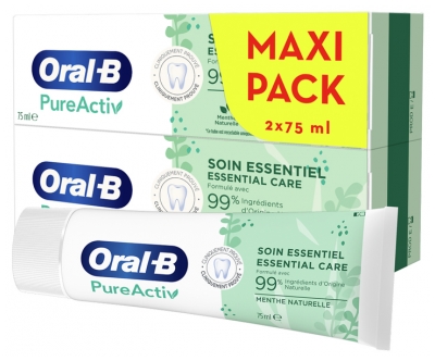 Oral-B PureActiv Dentifricio Essenziale Set 2 x 75 ml