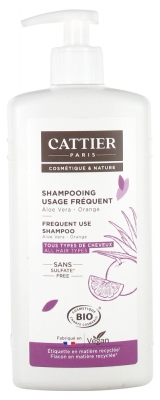 Cattier Shampoo Hyppig Brug Aloe Vera Orange Bio 500 ml