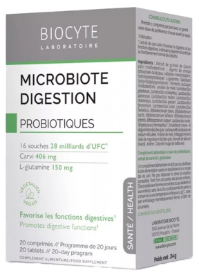 Biocyte Longevity Microbiote Digestion 20 Comprimés