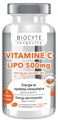 Biocyte Longevity Vitamine C Lipo 500 mg 30 Comprimés