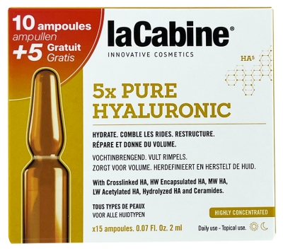 laCabine 5x Pure Hyaluronic 10 Ampoules + 5 Offertes