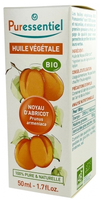 Puressentiel Apricot Kernel (Prunus Armeniaca) Organic Plant Oil 50 ml