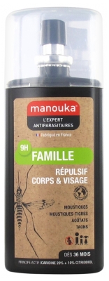 Manouka Famille Répulsif Corps et Visage 75 ml