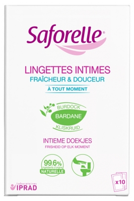 Saforelle Intimate Hygiene Wipes 10 Single Wipes