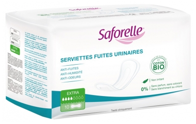 Saforelle 10 Bindor Lätt Urinläckage Extra