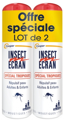 Insect Ecran Répulsif Peau Spécial Tropiques Lot de 2 x 75 ml