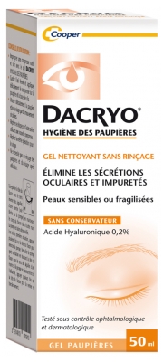 Dacryo Hygiène des Paupières Gel Nettoyant sans Rinçage 50 ml