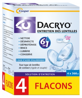 Dacryo Entretien des Lentilles Lot de 4 x 360 ml