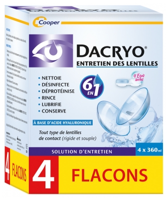 Dacryo Juego de Cuidado de Lentes de 4 x 360 ml