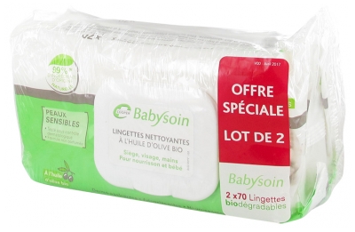 Babysoin Cleansing Wipes 2 x 70 Wipes