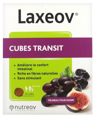 Nutreov Laxeov Transit Squares 20 Squares - Taste: Prune Fig Grape