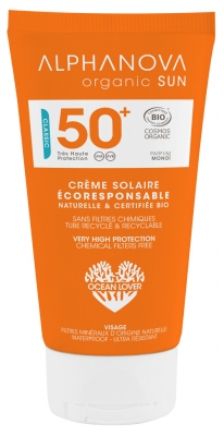 Alphanova Sun Økologisk Ansigtssolcreme SPF50+ Miljøansvarlig 50 g