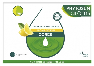 Phytosun Arôms 24 Pastiglie per la Gola Senza Zucchero al Limone