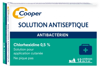 Cooper Solution Antiseptique Chlorhexidine 0.5% 12 x 5 ml