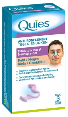 Quies Antironquidos Dilatador Nasal Pequeño Mediano