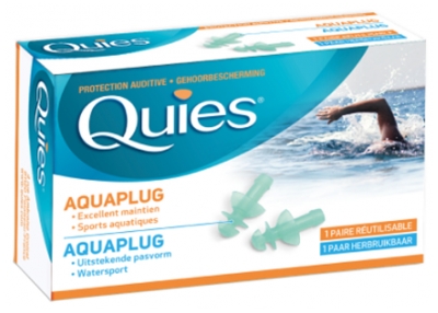 Quies Aquaplug Ochrona Uszu 1 Para Wielokrotnego Użytku