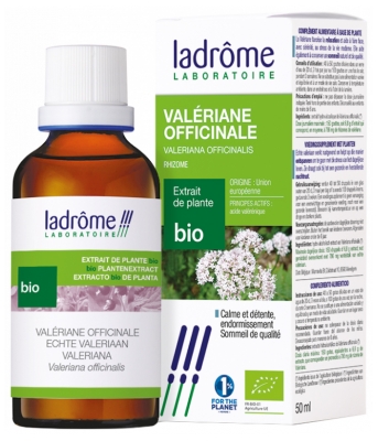Ladrôme Ekologiskt Planteextrakt Äkta Valeriana 50 ml